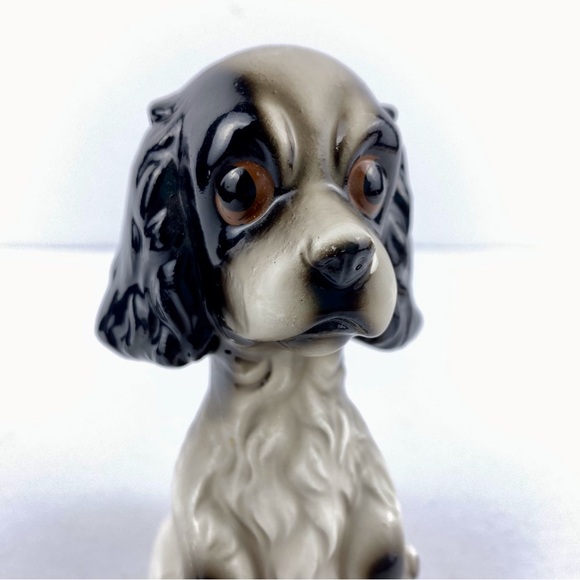 Vintage Cocker Spaniel Dog Figurine, Big Eyes, Begging, 5 inch Ceramic, Japan - Picture 2 of 7